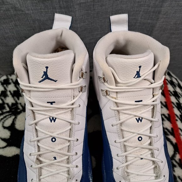Size 13 Men Nike Air Jordan 12 Retro French Blue White Leather 2015 - Picture 11 of 14